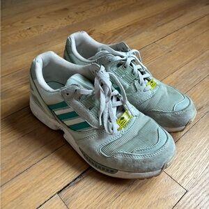 Adidas Mint and White Running Shoes
